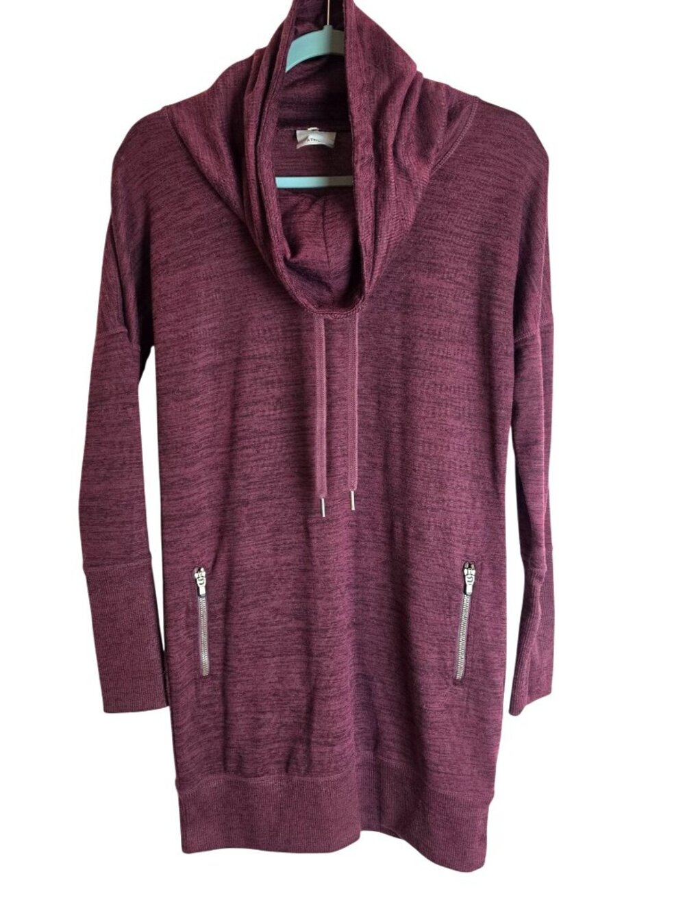 Athleta Sport It Techie Sweat Cowl Neck Sweater Dress S 721789 Pockets